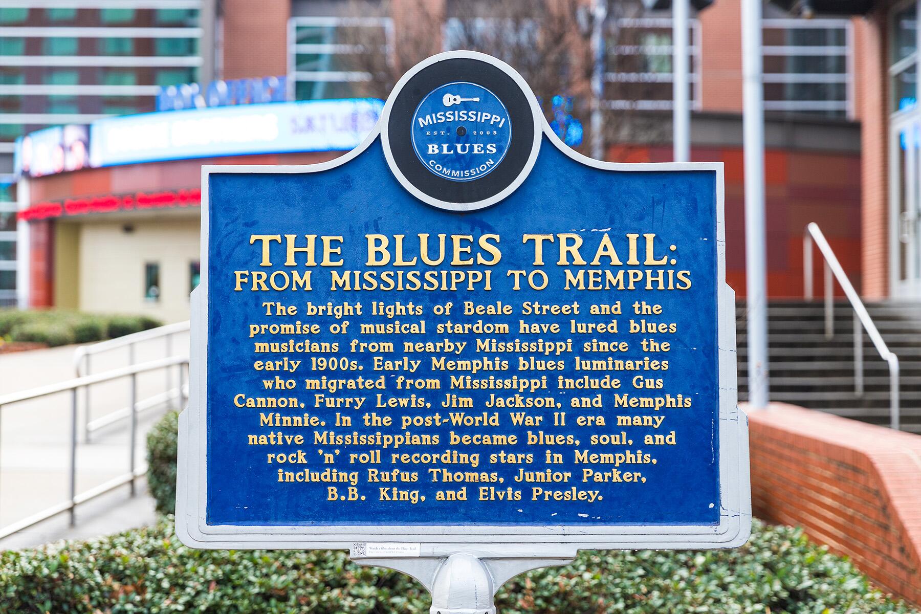 A sign for the Mississippi Blues Trail